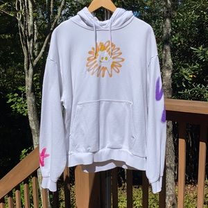 White Graffiti Hoodie